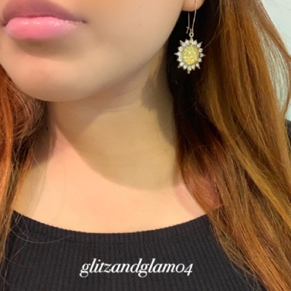 Druzy Stone Drop Earrings